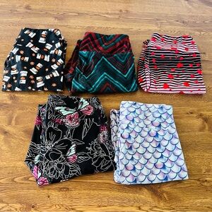 Lot of 5 seasonal LuLaRoe leggings